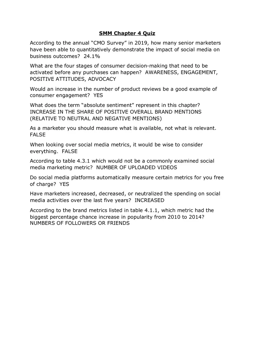 Social Media Marketing 12 Quizzes - Page 6