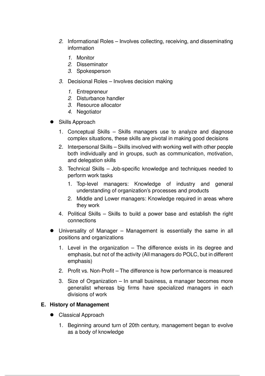 Introduction to Management Notes First Chapter - Page 3