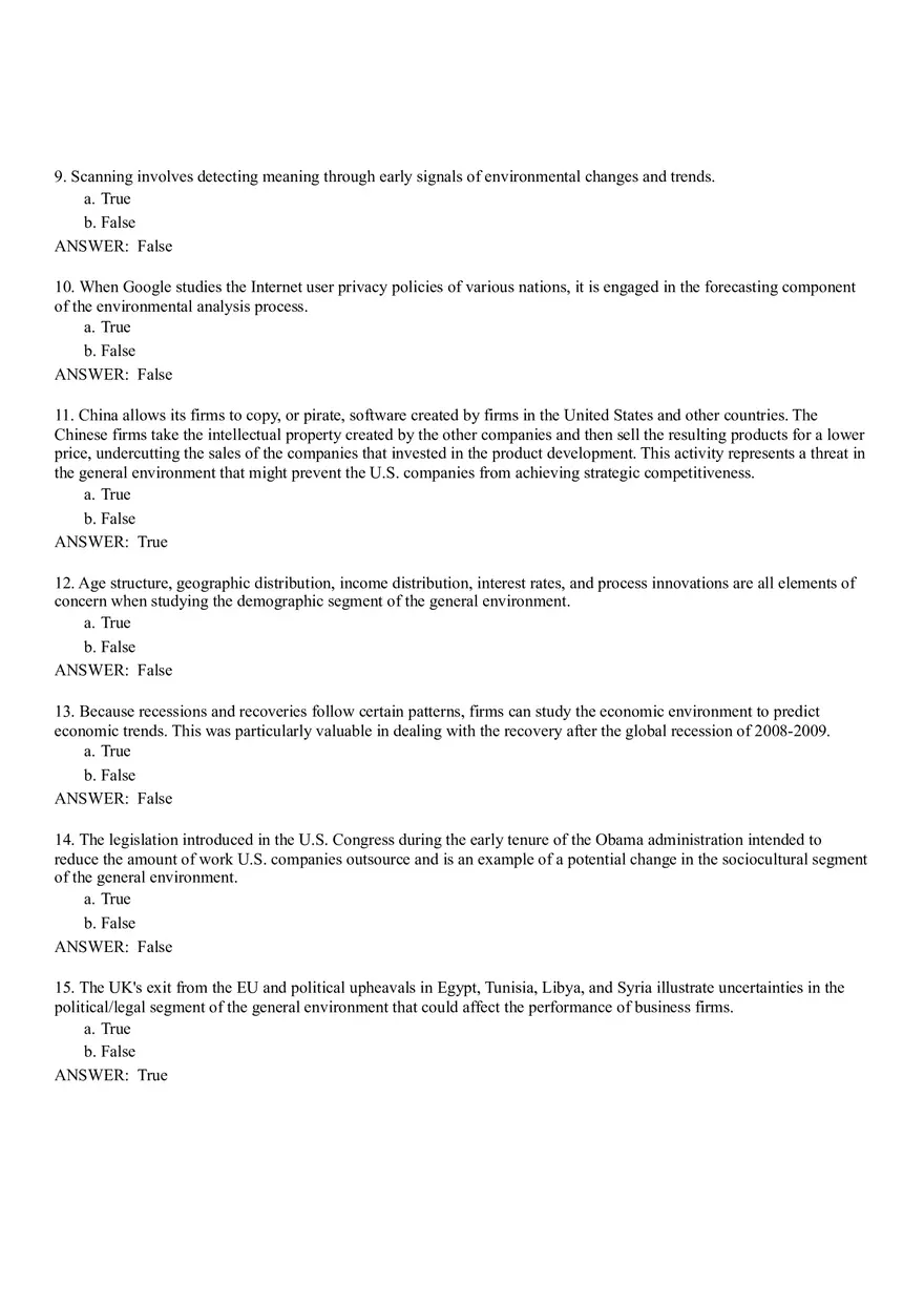 The External Environment - Opportunities, Threats, Industry Competition, and Competitor Analysis Part 1 - Page 2