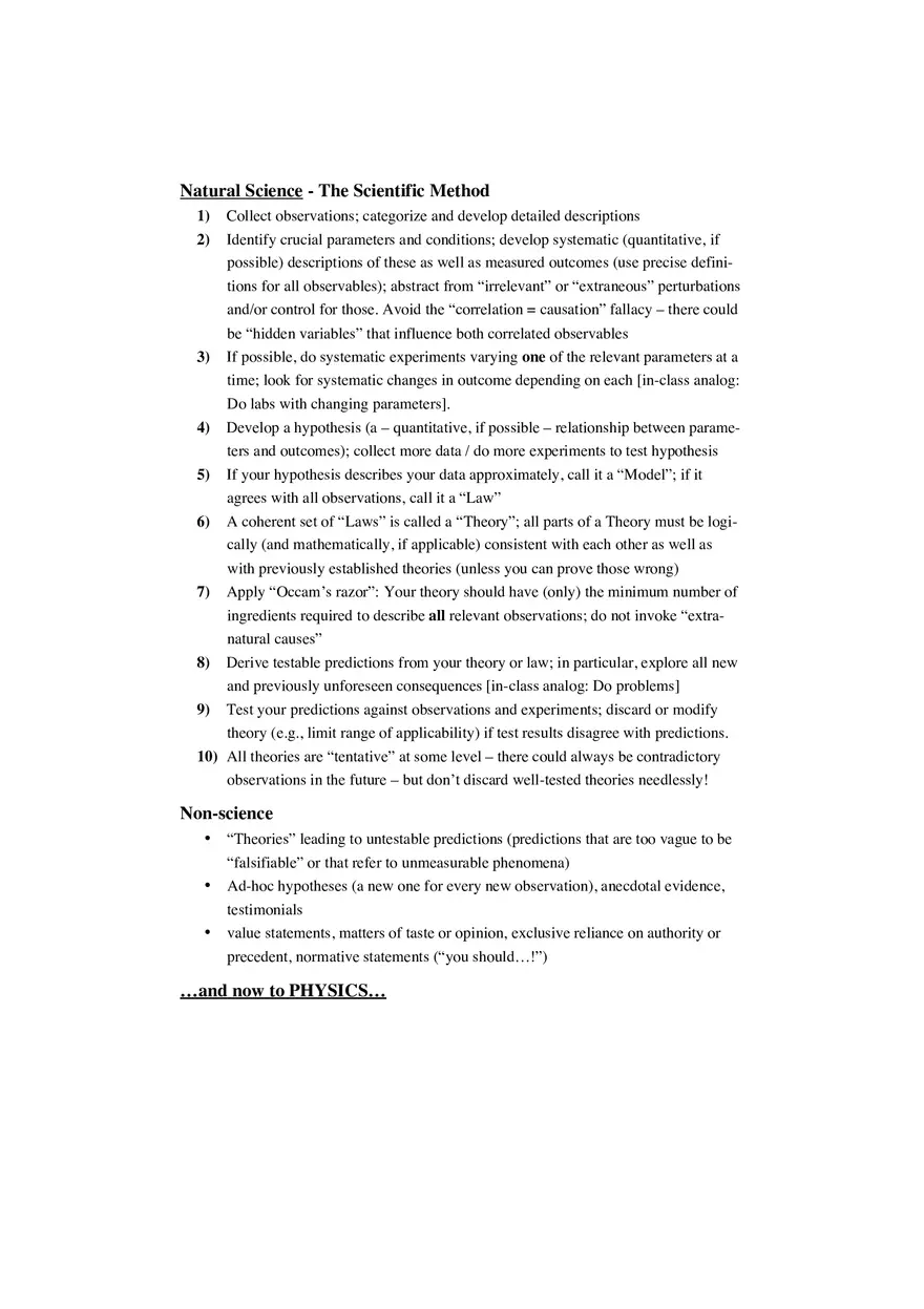 Conceptual Physics Summary of Formula Sheet - Page 6