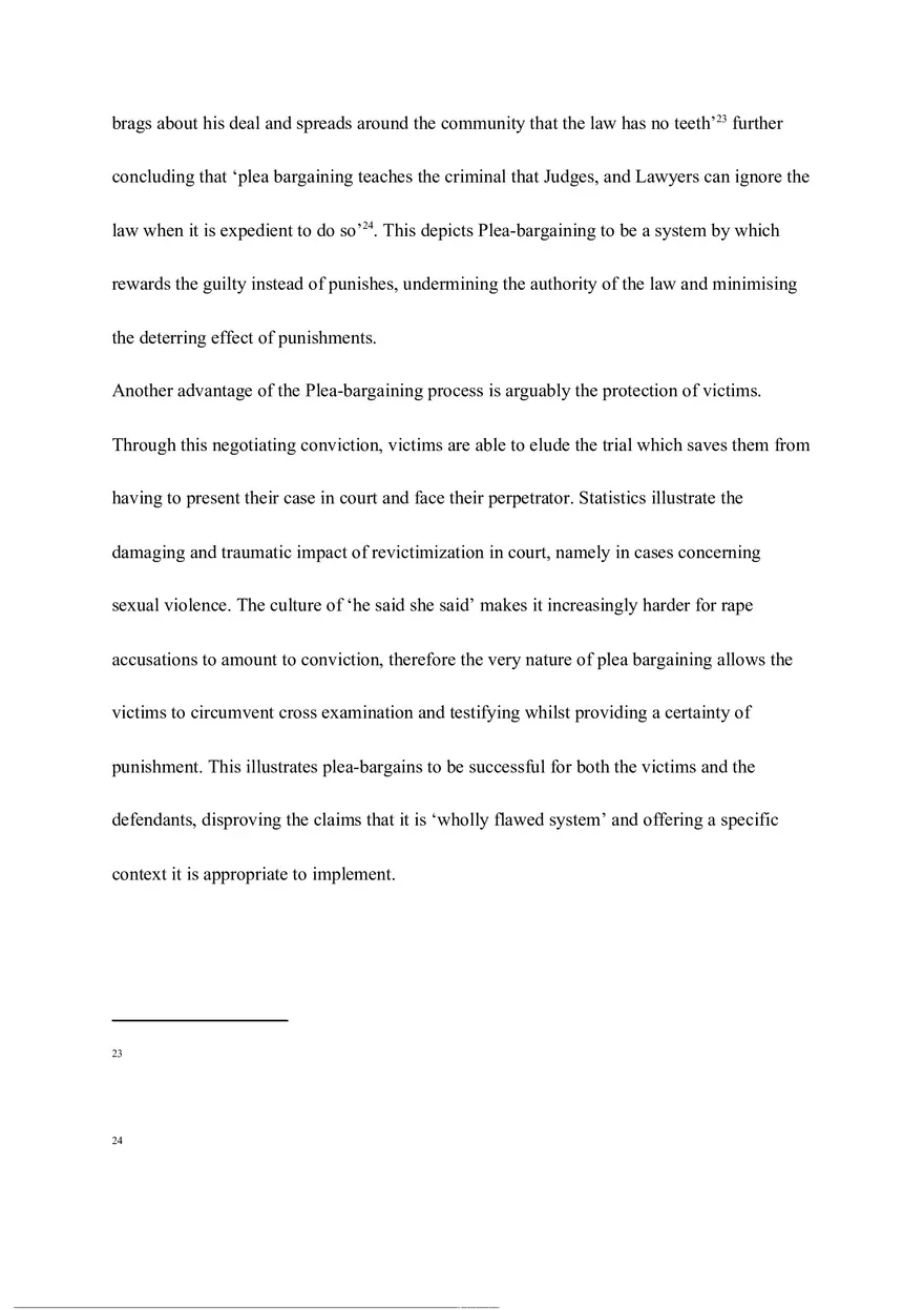 Plea Bargaining Essay - Page 6