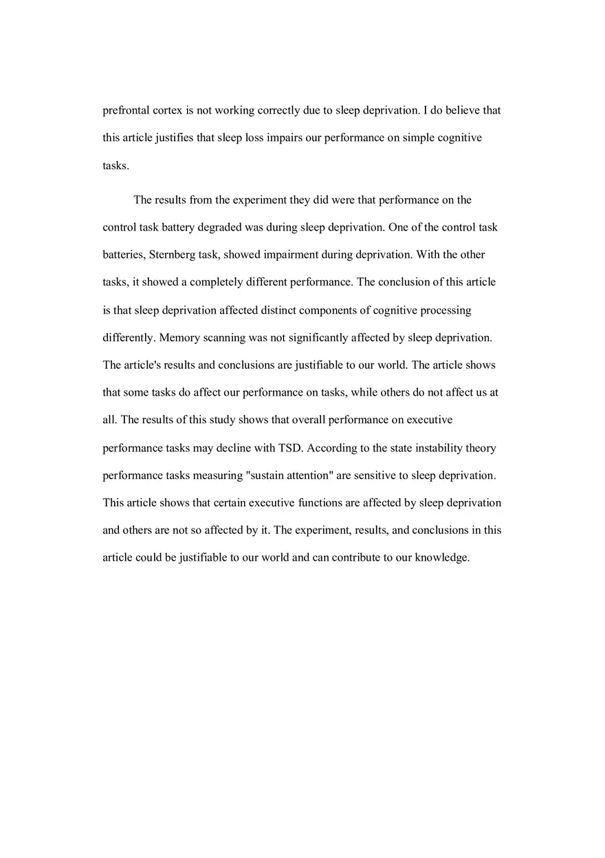 Sleep Deprivation Essay - Page 3