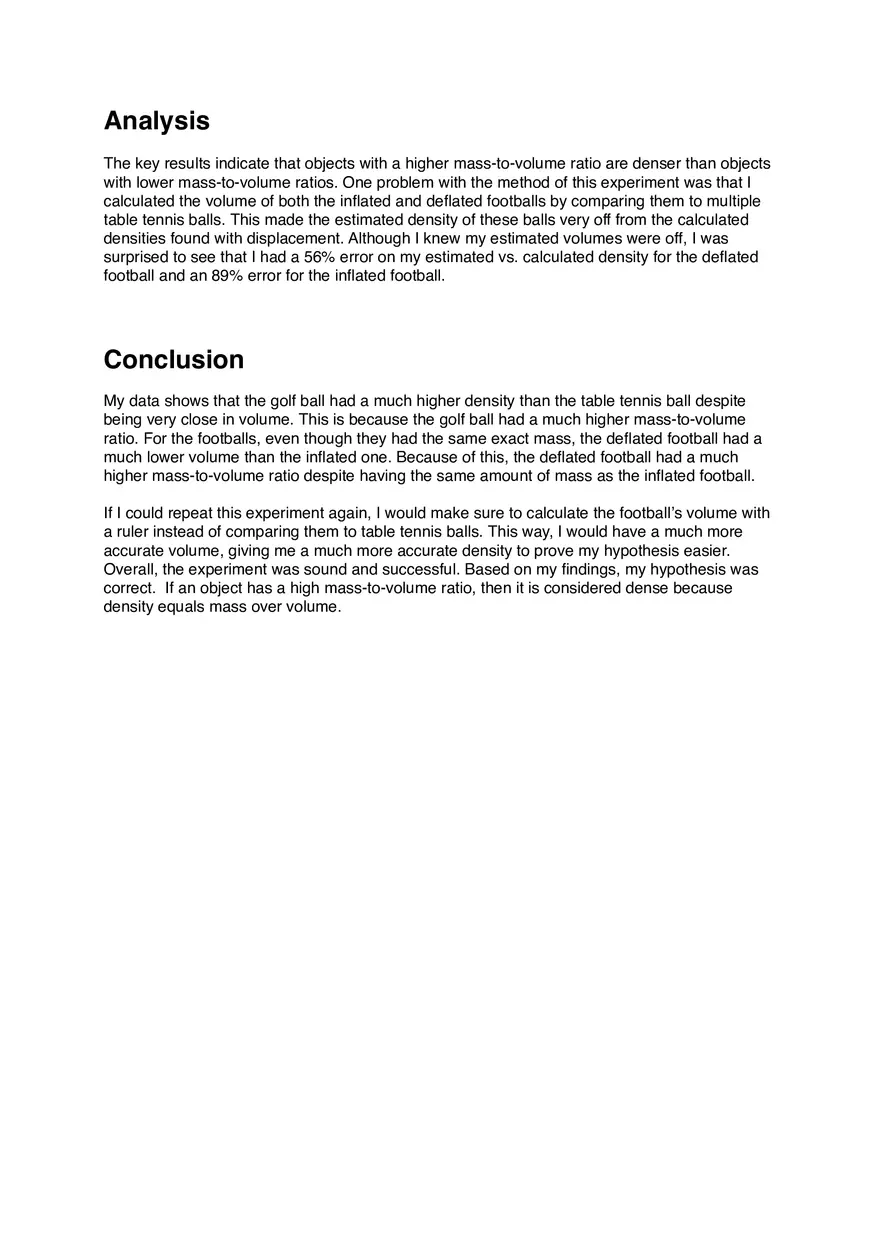 Density of Solids (Lab Report) - Page 4