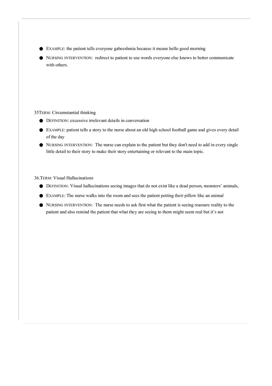 Terms in Schizophrenia Worksheet - Page 8