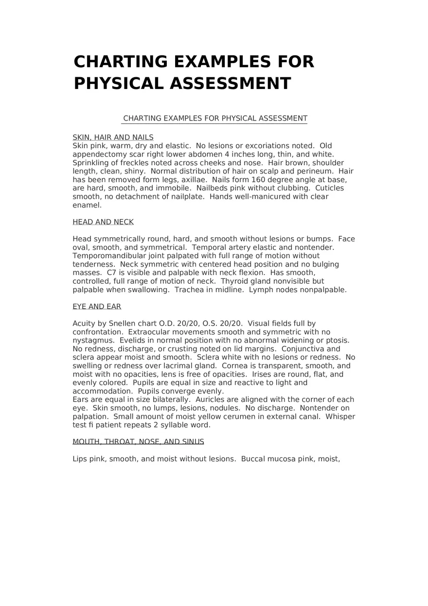 Charting Examples For Physical - Page 1