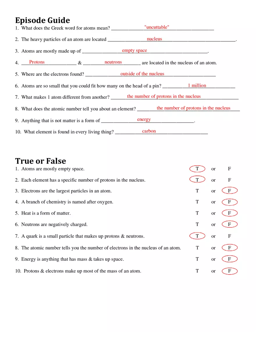 Atoms - Exam of Chemistry - Page 2