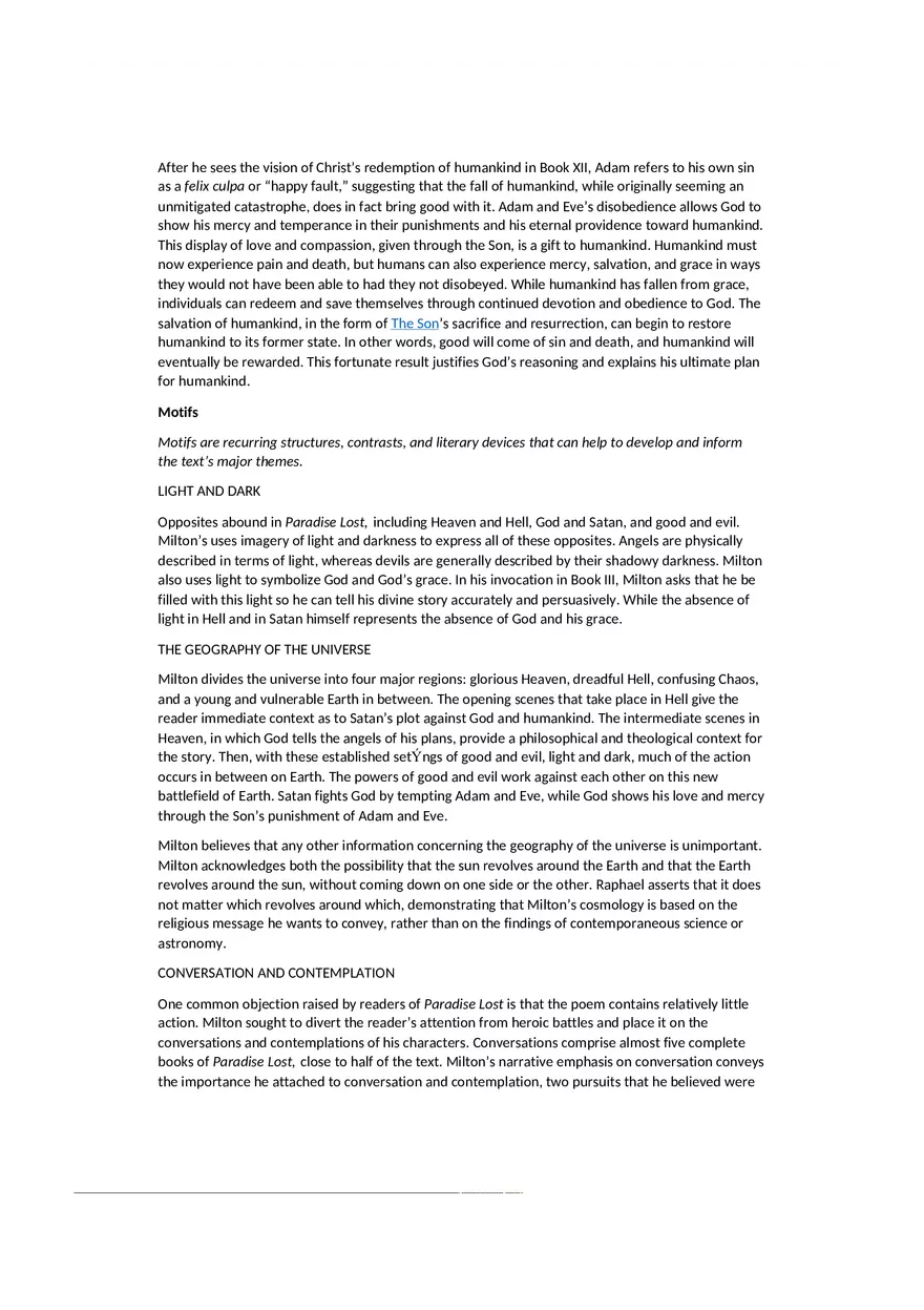 Paradise Lost Themes, Motifs - Page 2