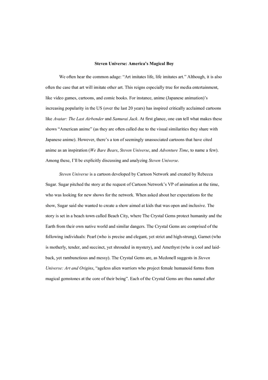Steven Universe America’s Magical Boy - Page 1