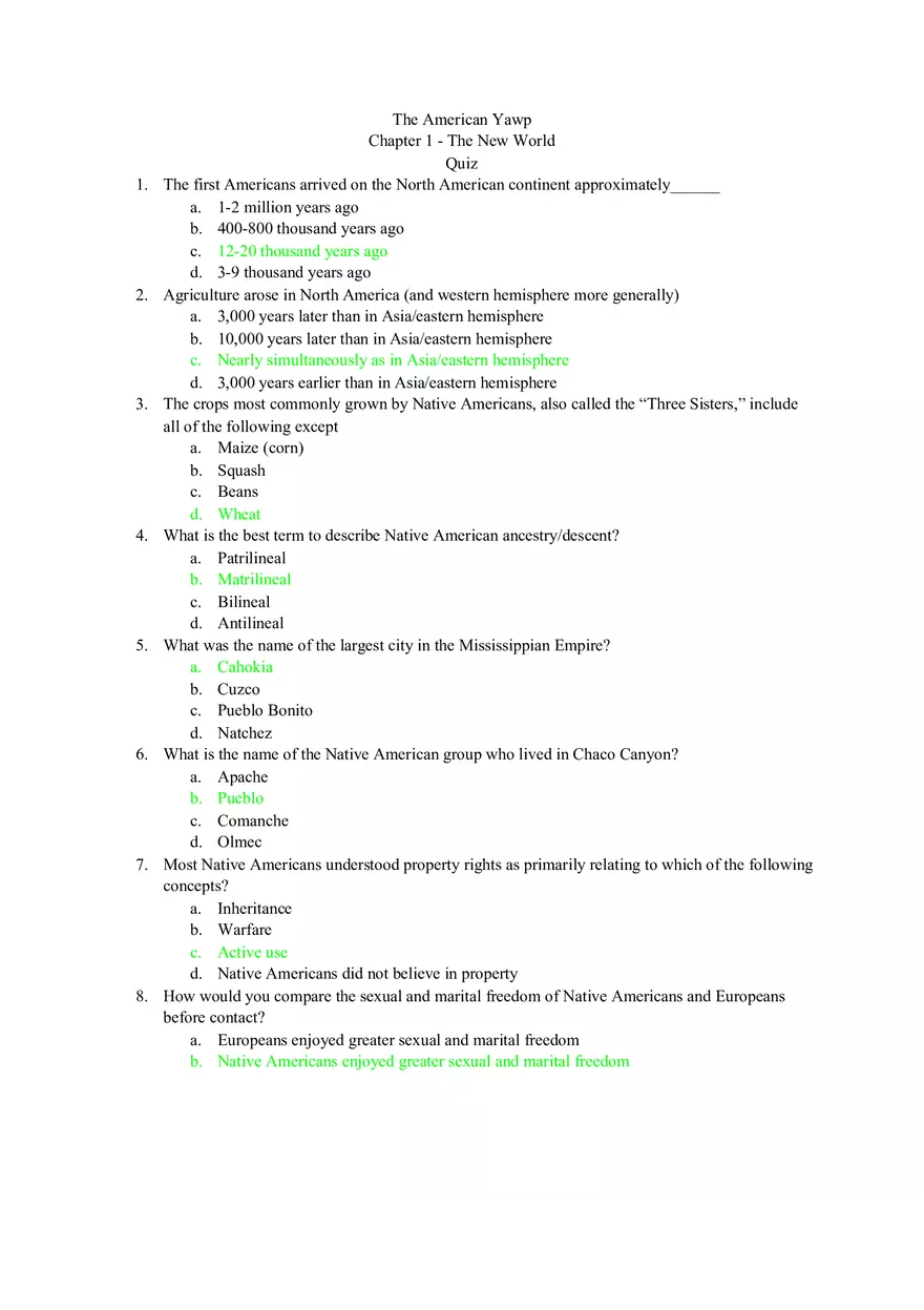The American Yawp - The New World - Page 1