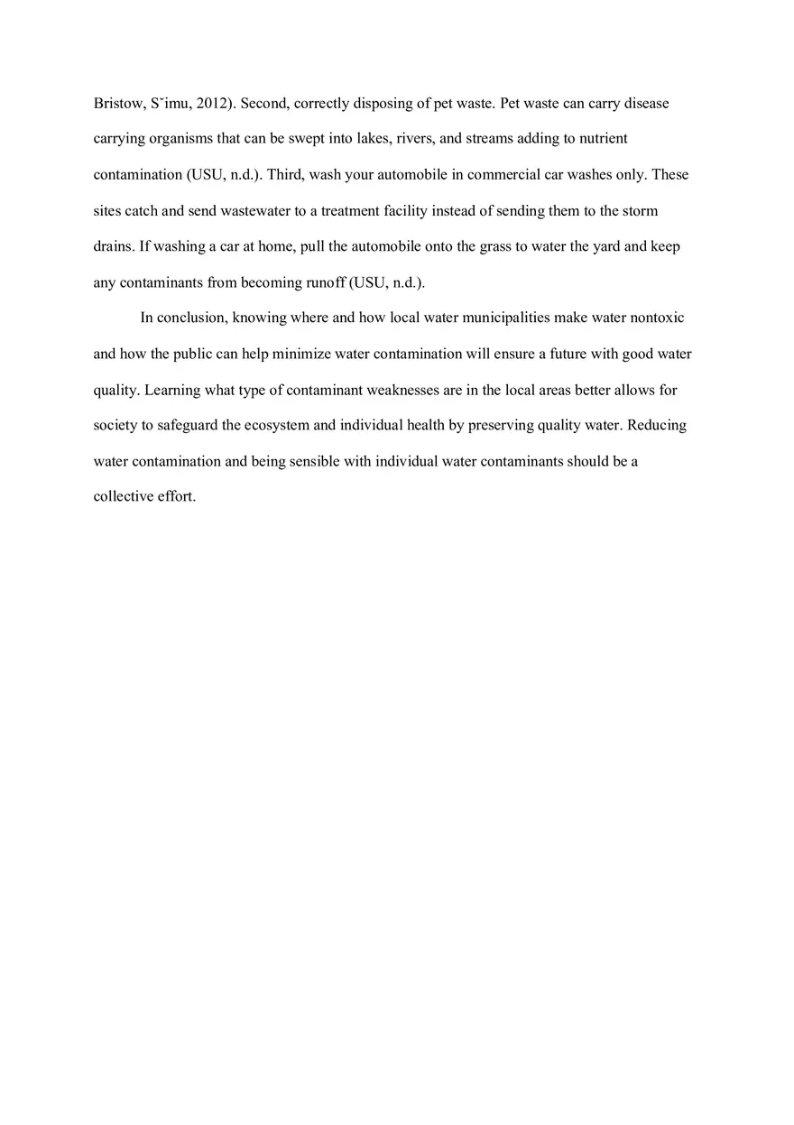 Water Quality Essay - Page 3