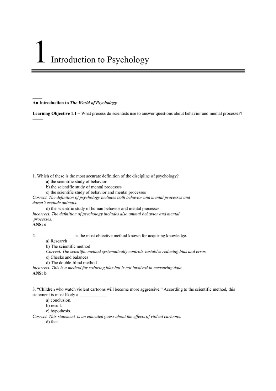 An Introduction to The World of Psychology Pt 1 - Page 1