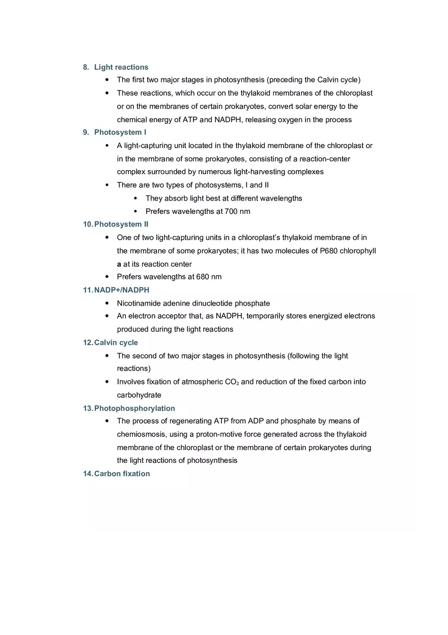 Study Guide Ch 10 (Photosynthesis) - Page 2