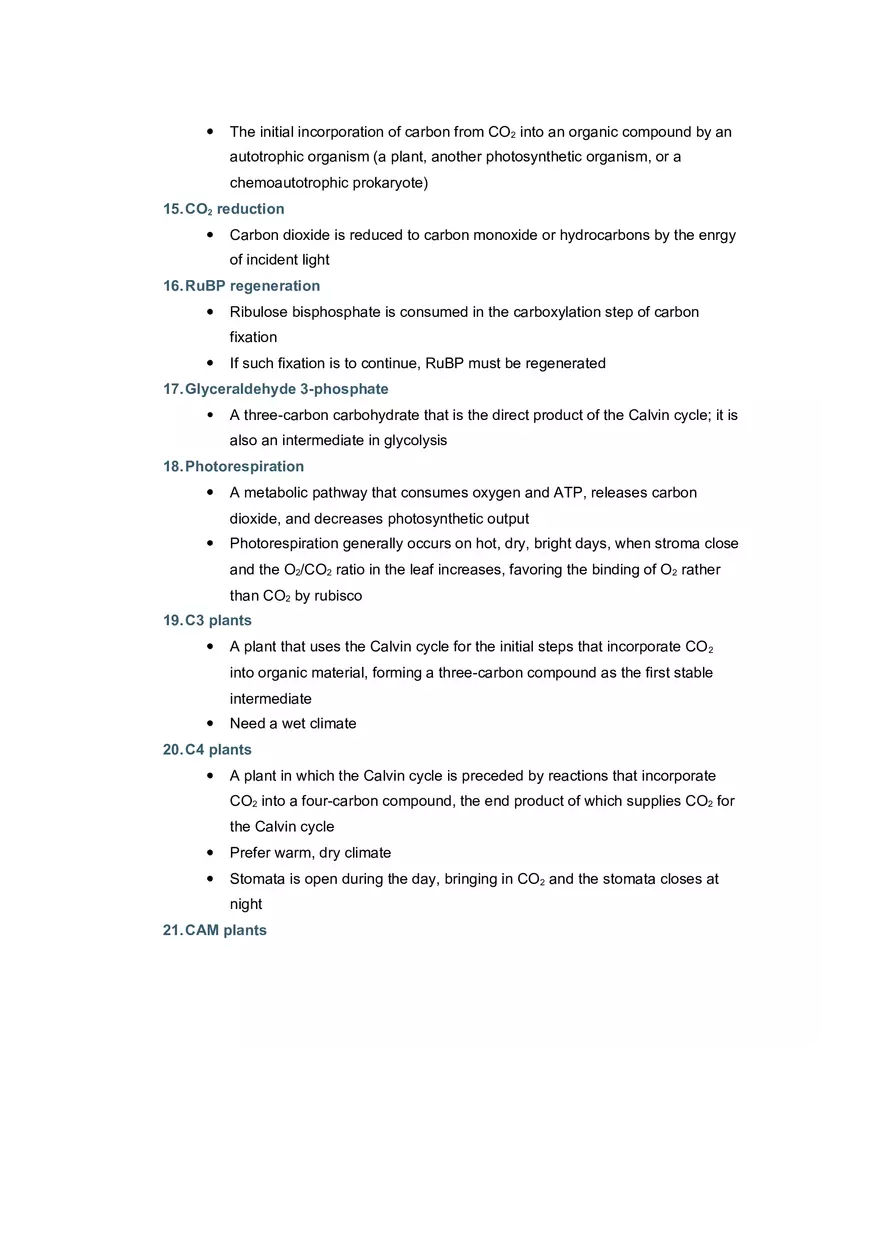 Study Guide Ch 10 (Photosynthesis) - Page 3