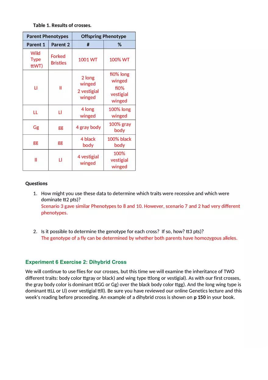 Experiment Answer Sheet - Page 2