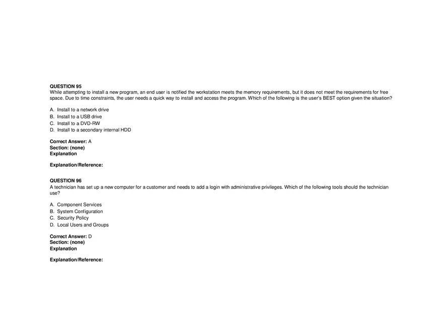Windows Server Security - Practice Test and Answers Part 5 - Page 1