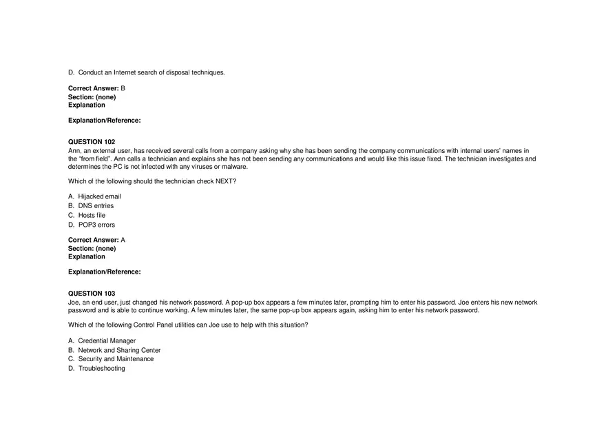 Windows Server Security - Practice Test and Answers Part 5 - Page 4