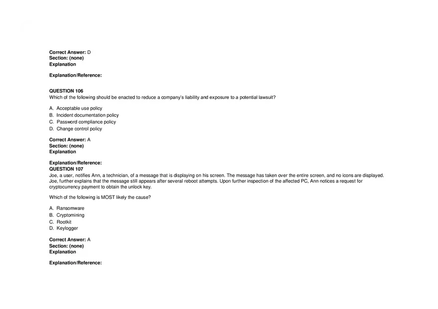 Windows Server Security - Practice Test and Answers Part 5 - Page 6