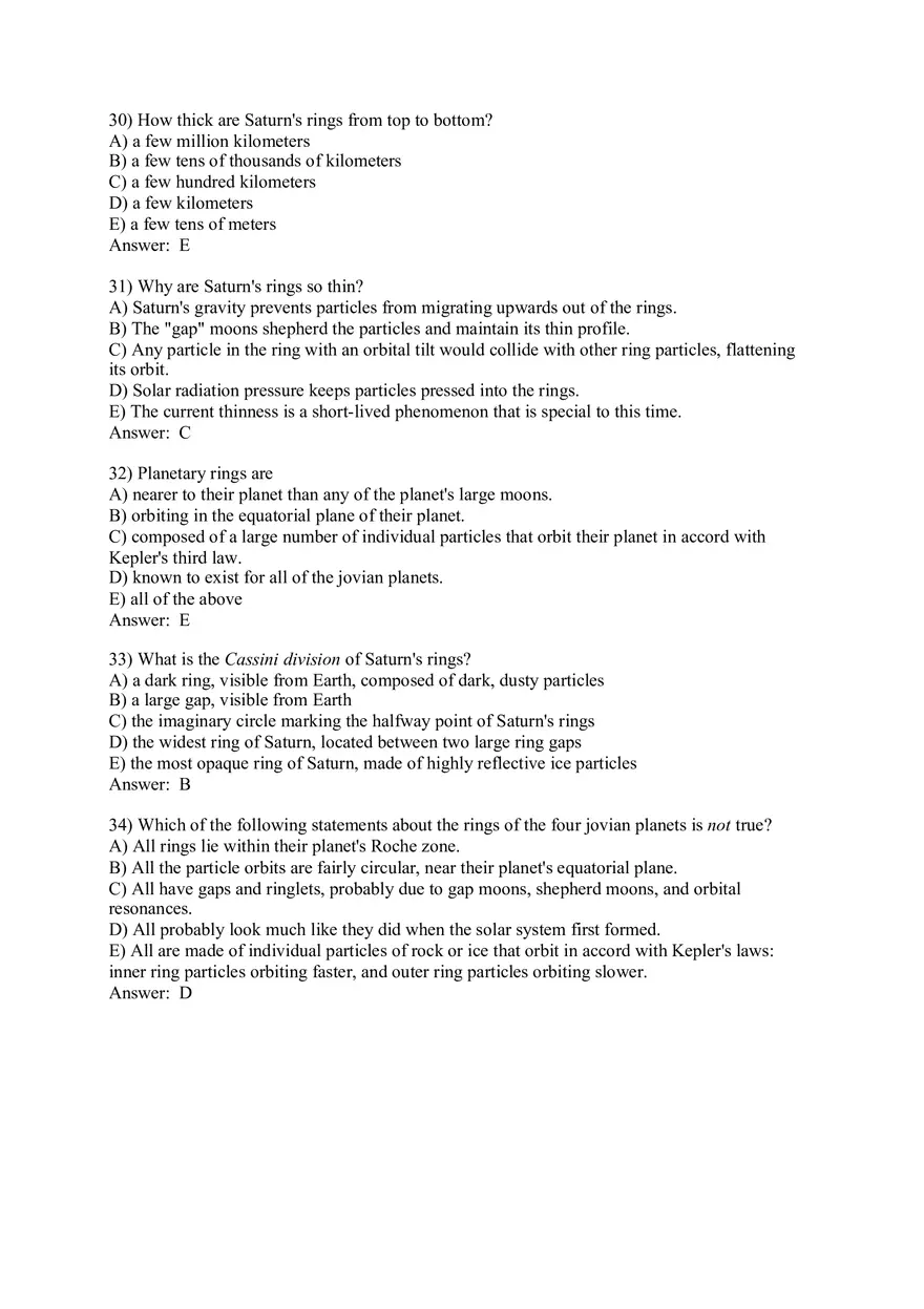 The Cosmic Perspective - Jovian Planet Systems Quiz Part 1 - Page 7