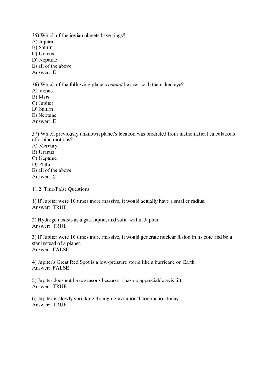The Cosmic Perspective - Jovian Planet Systems Quiz Part 1 - Page 8