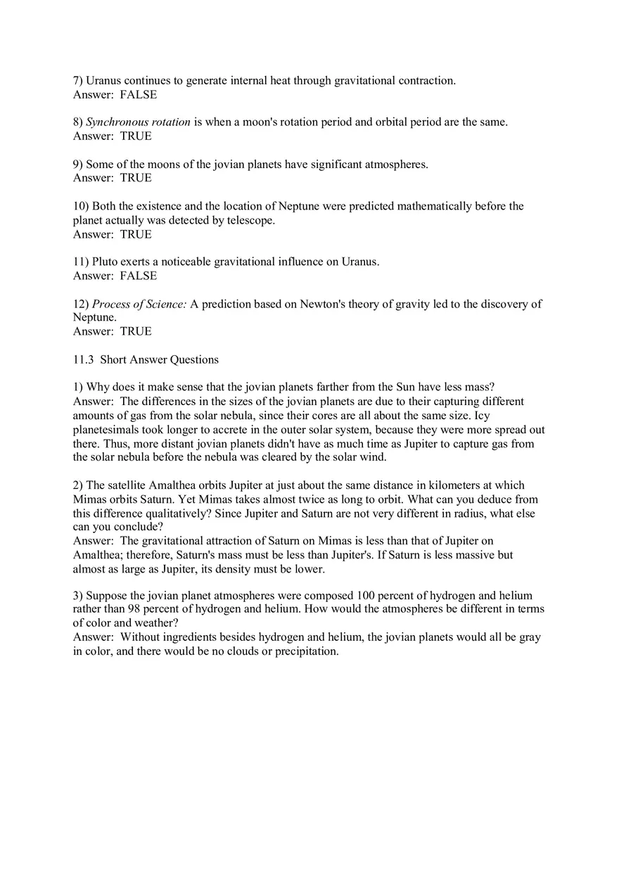 The Cosmic Perspective - Jovian Planet Systems Quiz Part 1 - Page 9