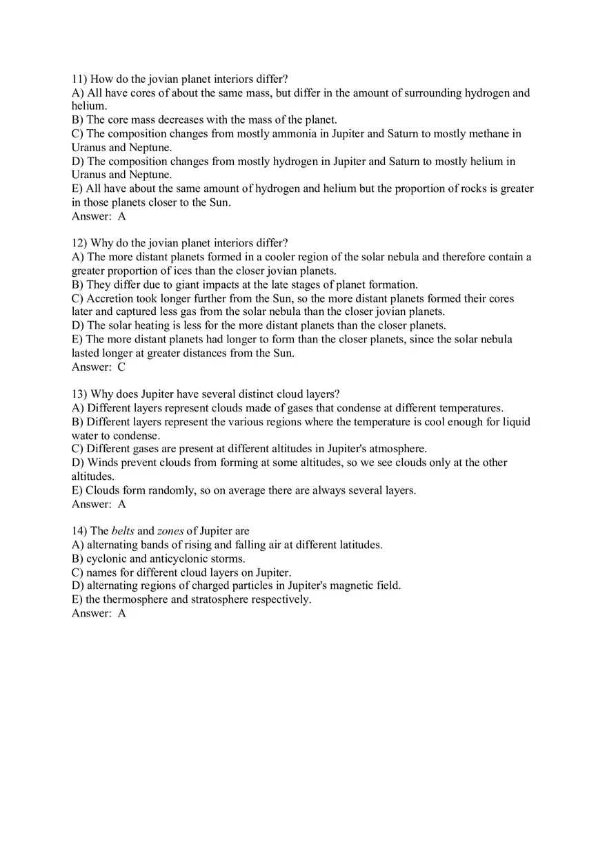 The Cosmic Perspective - Jovian Planet Systems Quiz Part 1 - Page 3