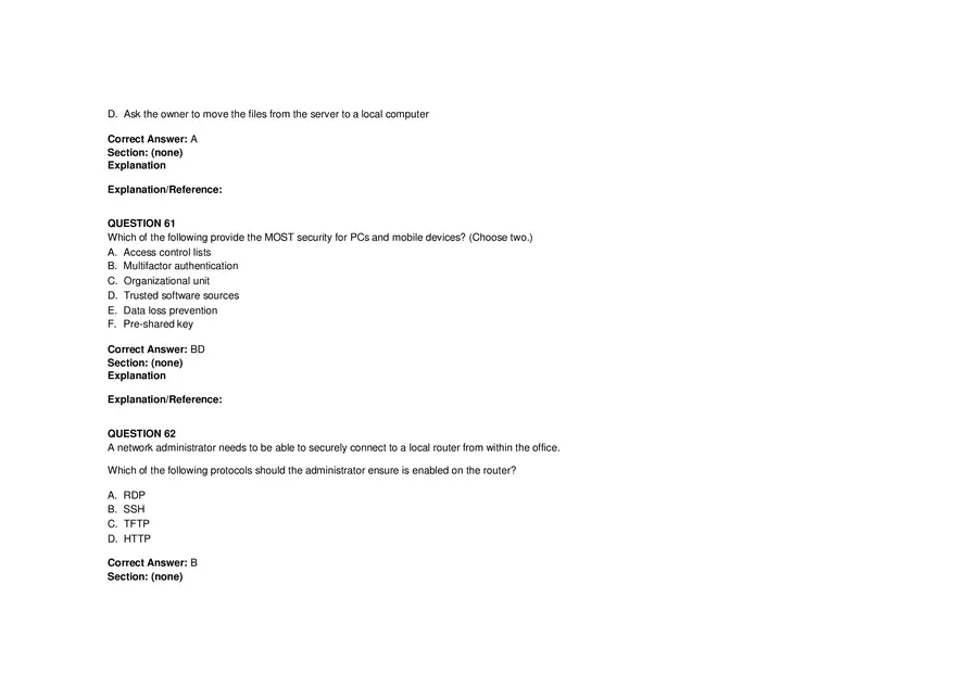 Windows Server Security - Practice Test and Answers Part 3 - Page 9