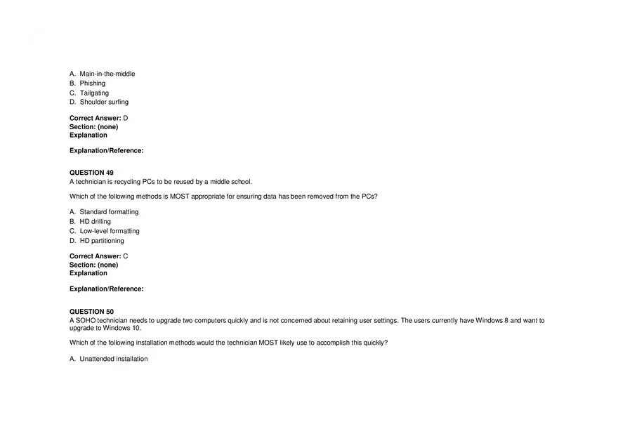 Windows Server Security - Practice Test and Answers Part 3 - Page 2