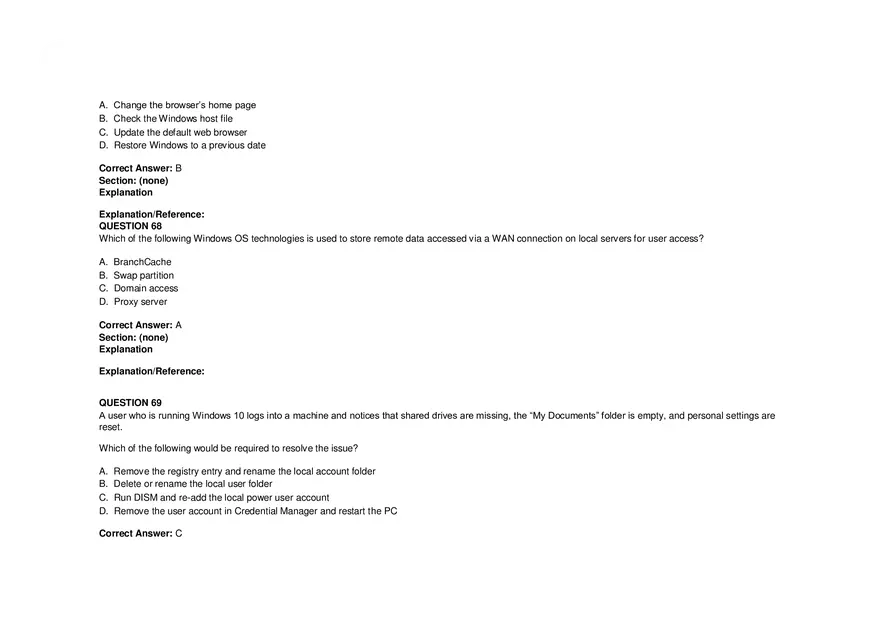 Windows Server Security - Practice Test and Answers Part 3 - Page 3