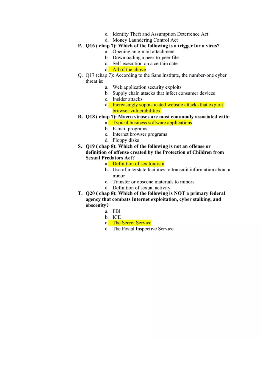 Cybercrime and Cyberterrorism Assessment Answers - Page 3