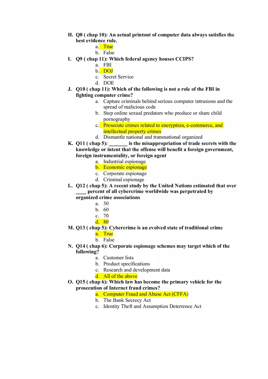 Cybercrime and Cyberterrorism Assessment Answers - Page 5