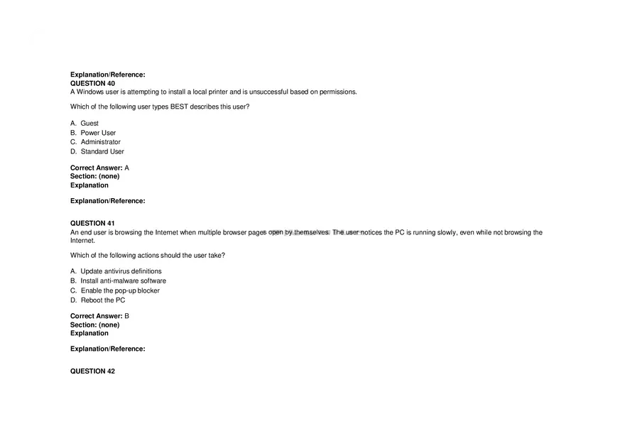 Windows Server Security - Practice Test and Answers Part 2 - Page 10