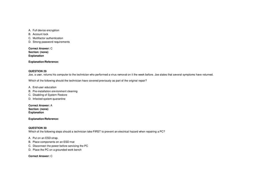 Windows Server Security - Practice Test and Answers Part 2 - Page 4