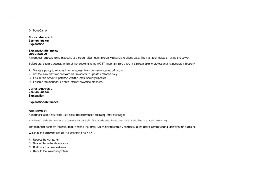 Windows Server Security - Practice Test and Answers Part 1 - Page 11