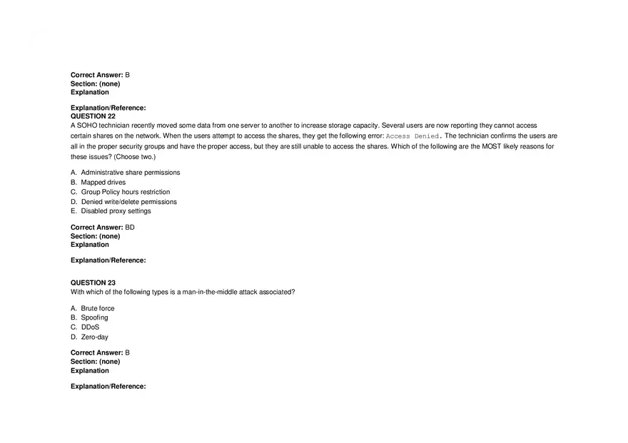 Windows Server Security - Practice Test and Answers Part 1 - Page 3