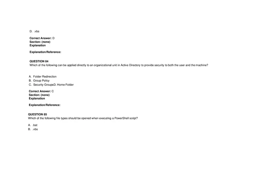 Windows Server Security - Practice Test and Answers Part 4 - Page 8