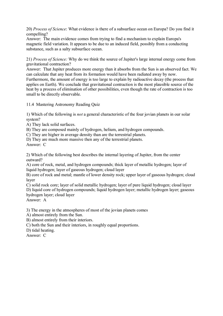 The Cosmic Perspective - Jovian Planet Systems Quiz Part 2 - Page 3