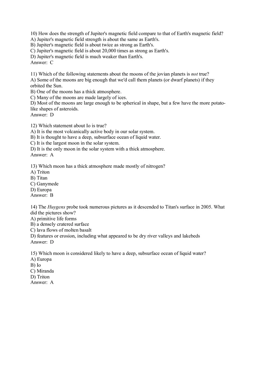 The Cosmic Perspective - Jovian Planet Systems Quiz Part 2 - Page 5