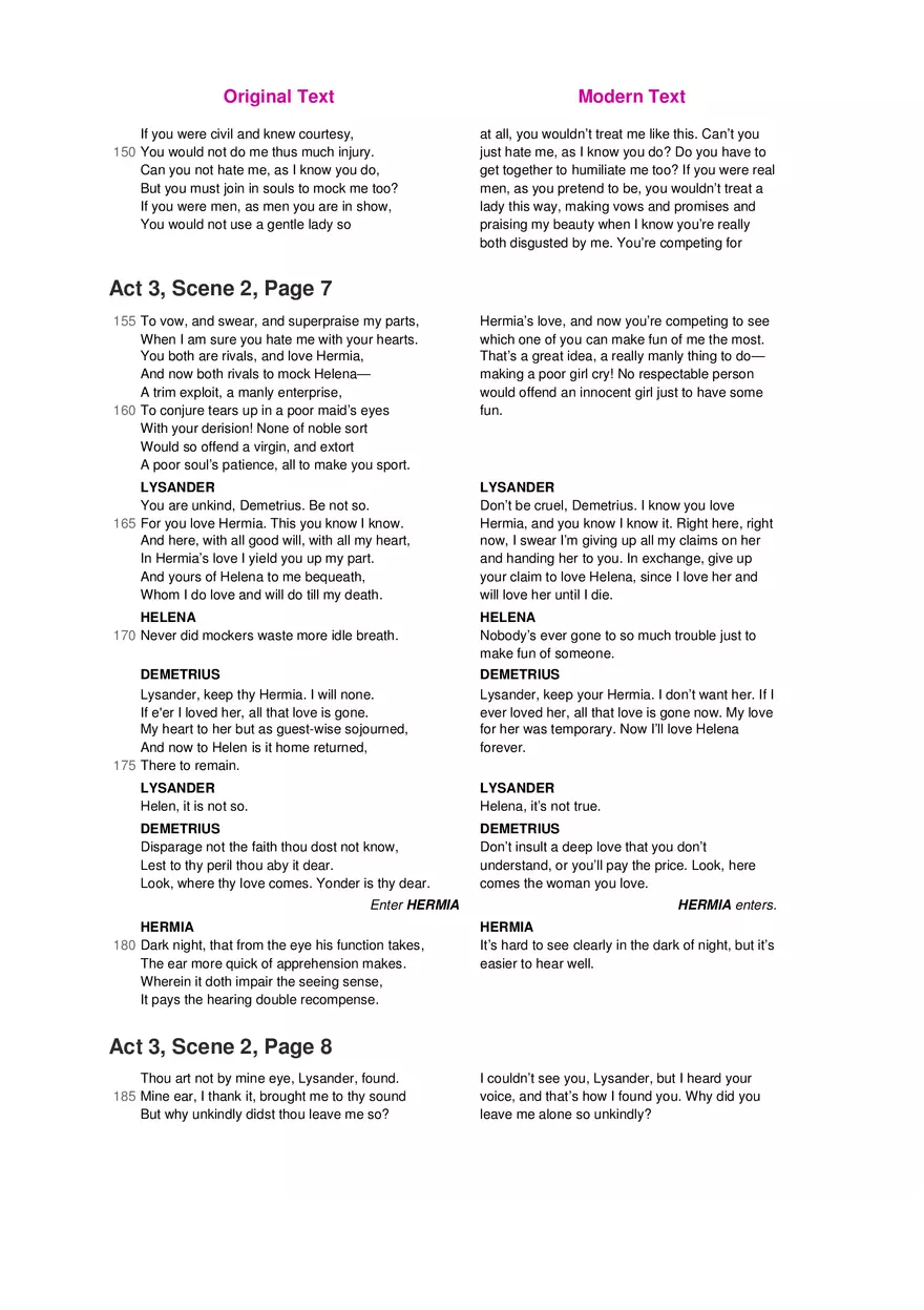 A Midsummer Night's Dream No Fear Shakespeare Part 3 - Page 5