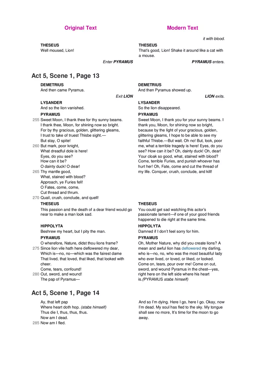 A Midsummer Night's Dream No Fear Shakespeare Part 5 - Page 12
