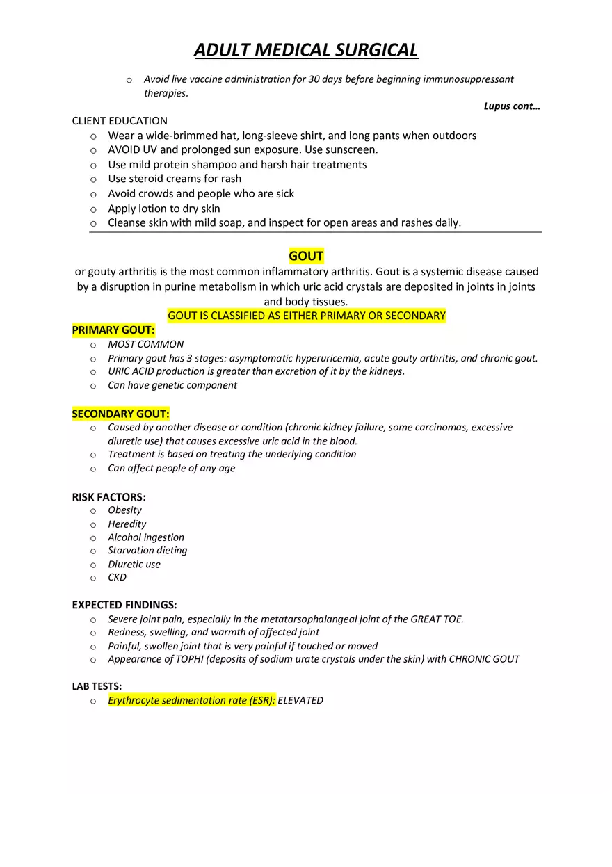 Adult Medical Surgical Notes For Nursing Part 2 - Page 7