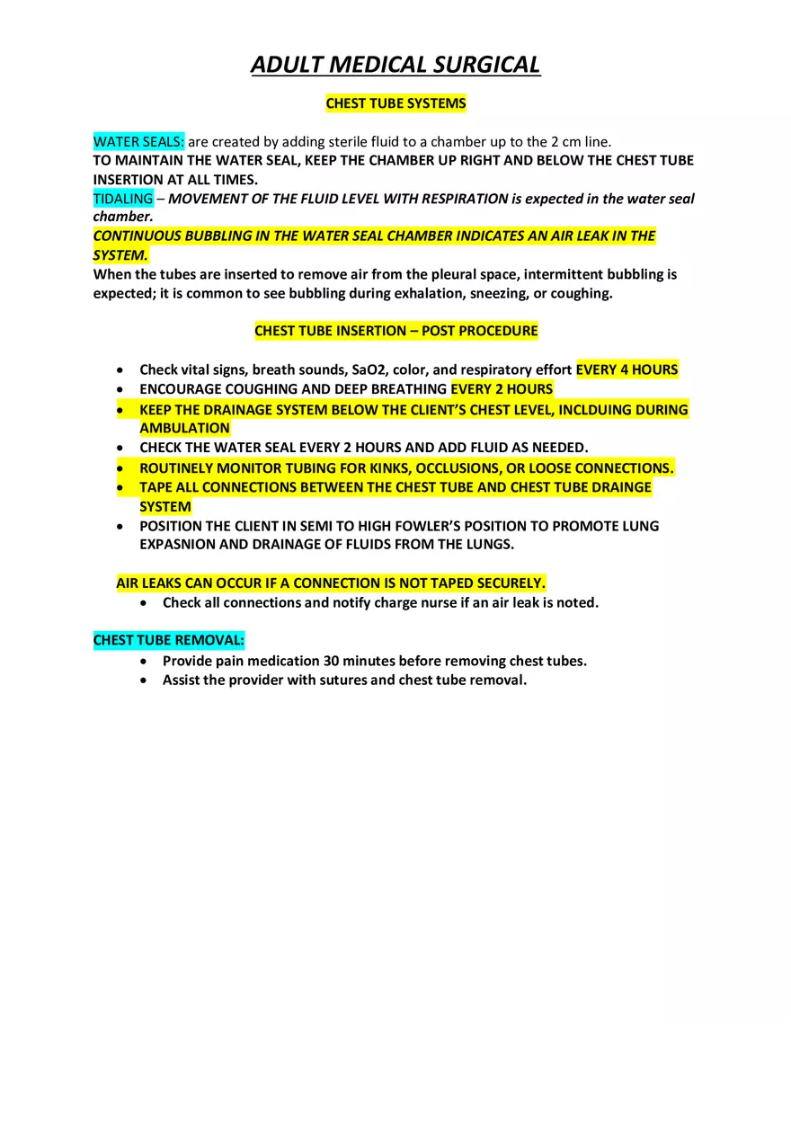 Adult Medical Surgical Notes For Nursing Part 1 - Page 10