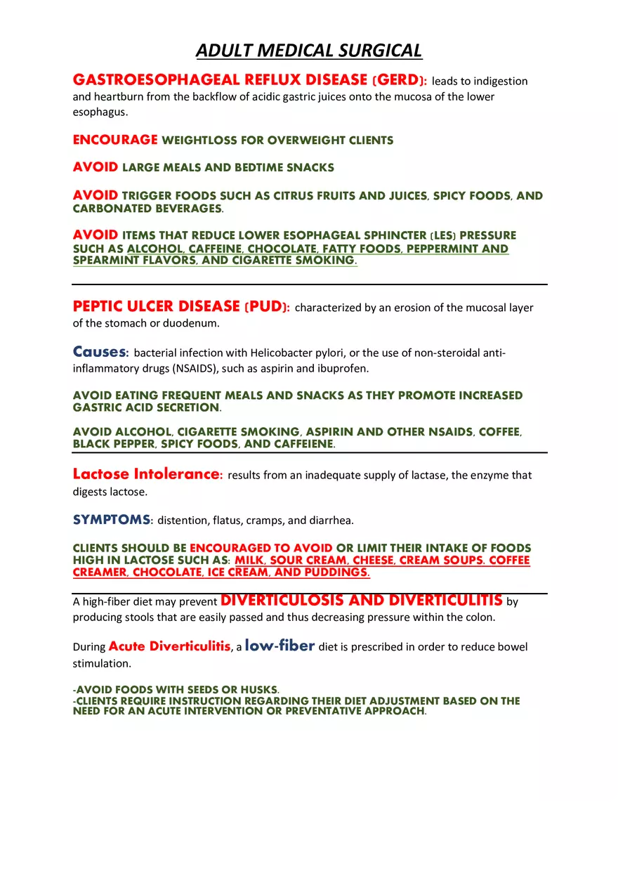 Adult Medical Surgical Notes For Nursing Part 1 - Page 2