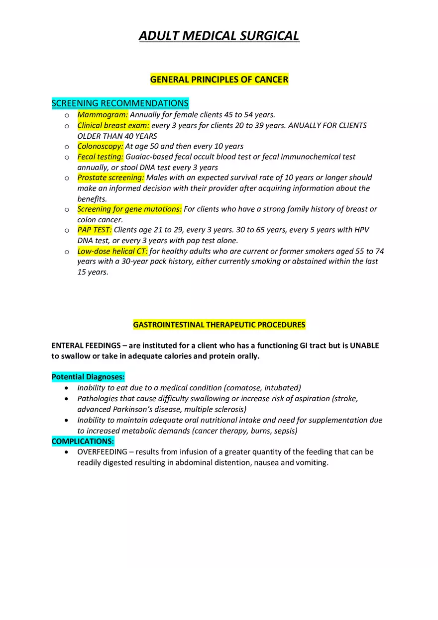 Adult Medical Surgical Notes For Nursing Part 3 - Page 12