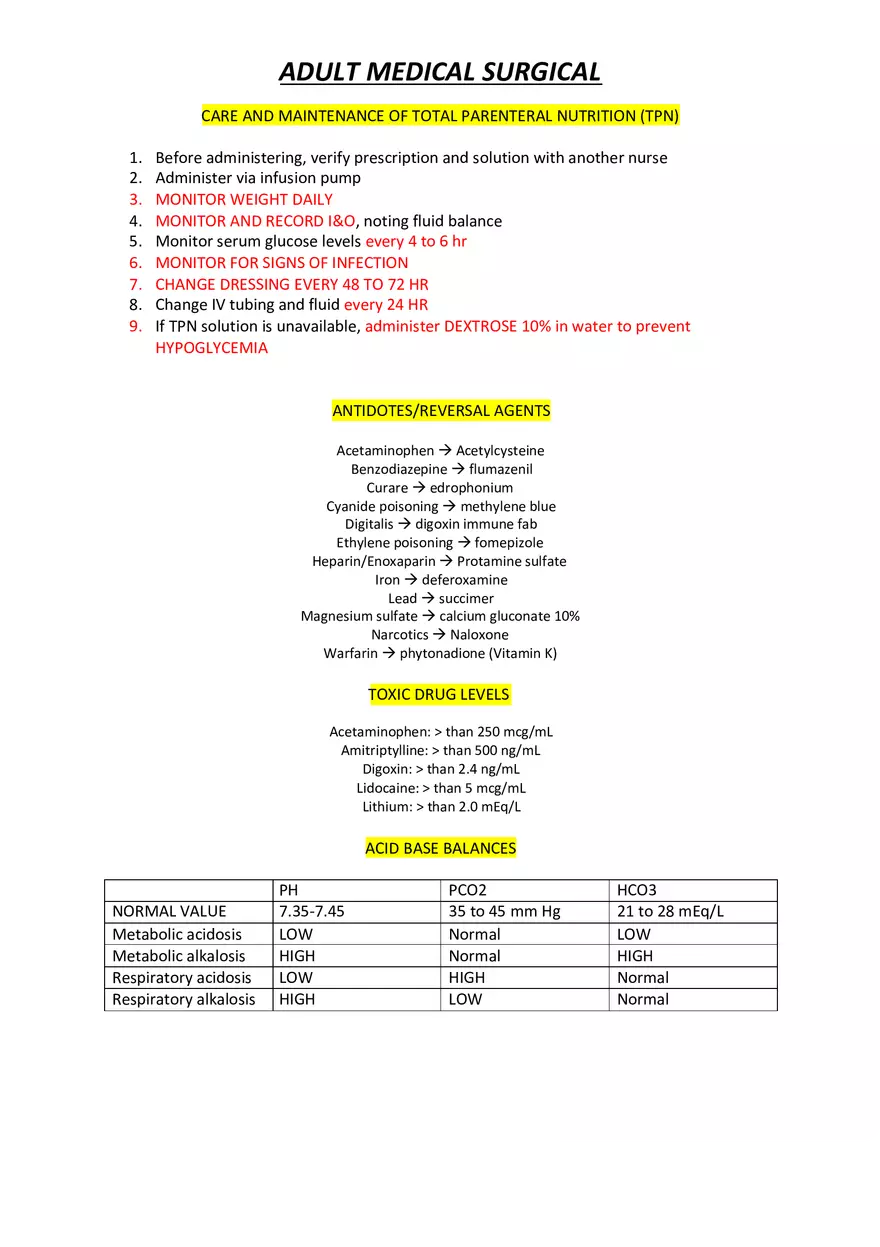 Adult Medical Surgical Notes For Nursing Part 3 - Page 3