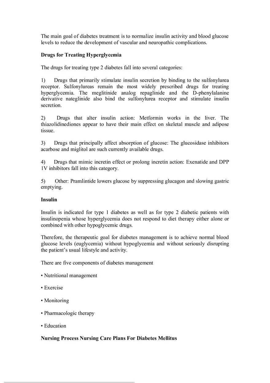 Nursing Care Plans for Diabetes Mellitus - Page 7