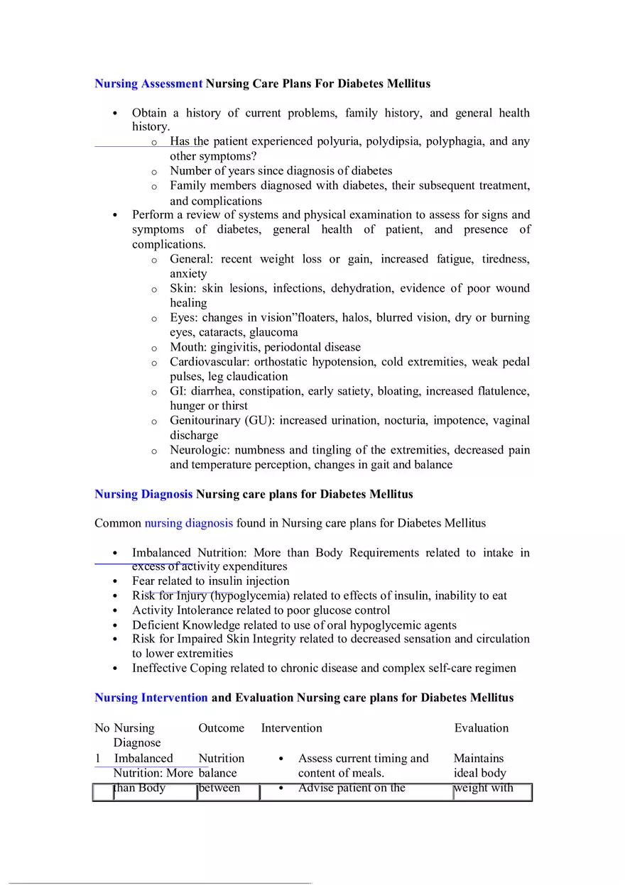 Nursing Care Plans for Diabetes Mellitus - Page 8