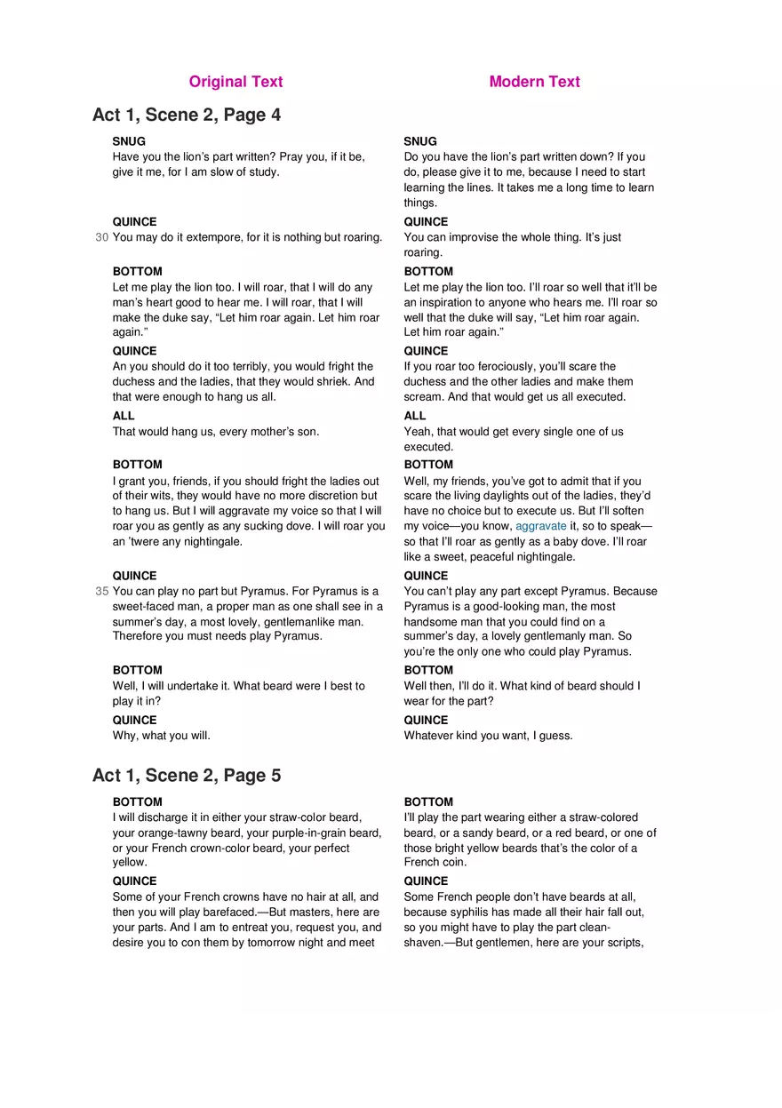 A Midsummer Night's Dream No Fear Shakespeare Part 1 - Page 11