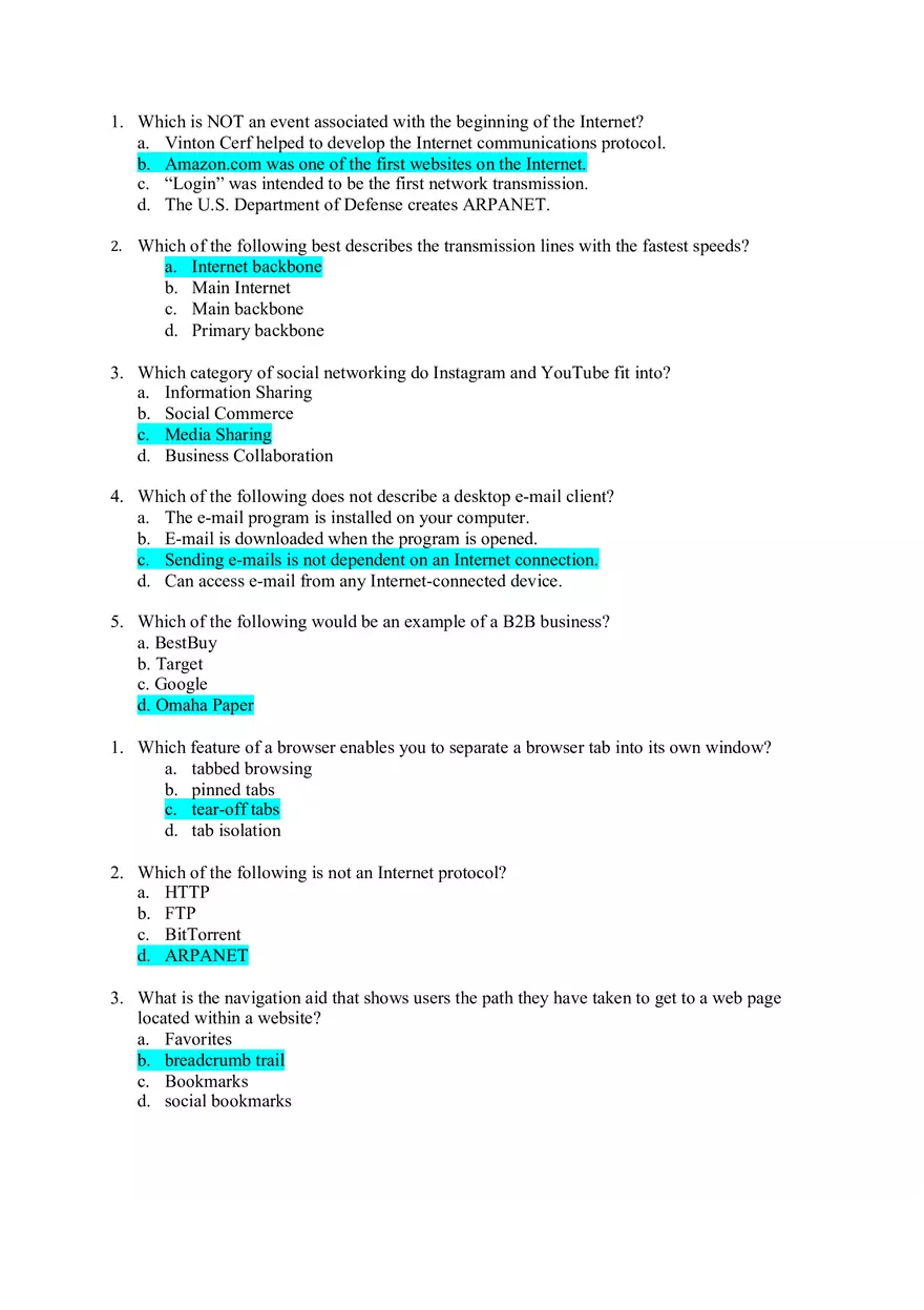 Business Processing Practice Chapter 2 Answer Key - Page 7