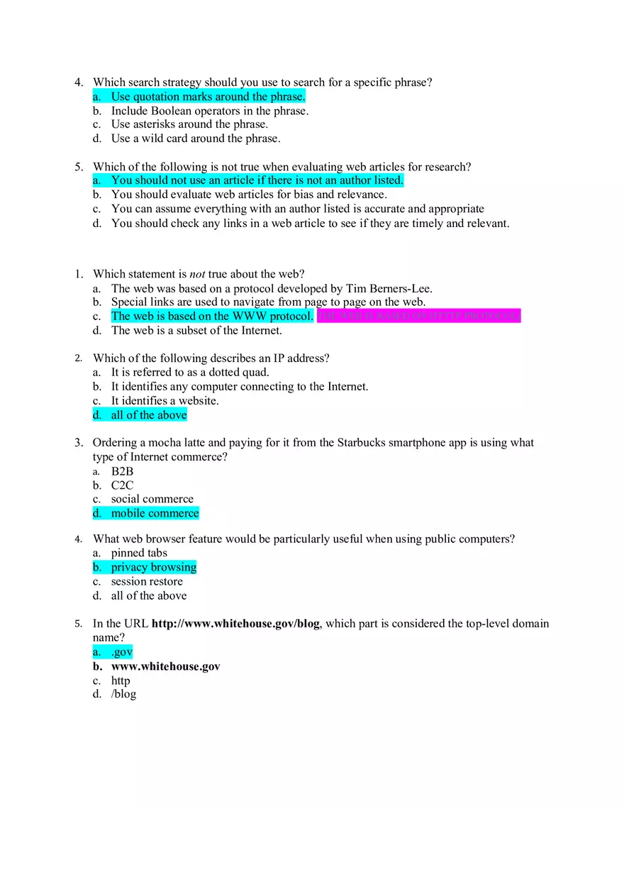 Business Processing Practice Chapter 2 Answer Key - Page 8