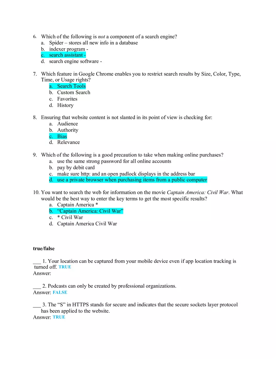 Business Processing Practice Chapter 2 Answer Key - Page 9